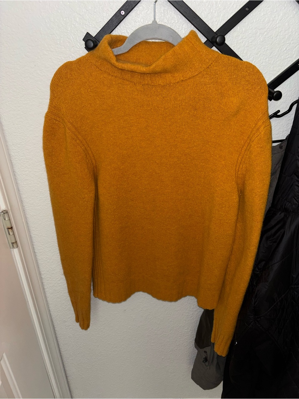 Point Sur Mustard Yellow Turtleneck Sweater Merino Wool Alpaca Size Large - Picture 2 of 5